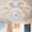 8 Flower-White, variant on Garwarm Ceiling Fan with Lights and Remote Control, White Flower 3 Light Color Modern Low Profile Flush Mount Ceiling Fan for Kitchen Bedroom Living Room