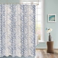 thumbnail image 3 of Fabric Shower Curtain, Modern Botanical Blue Tree Branch Pattern Bathroom Curtain with 12 Hooks Waterproof No Bad Odor Machine Washable Bath Curtains for Bathroom, Spa Room, Background Cloth, 66"x72", 3 of 6