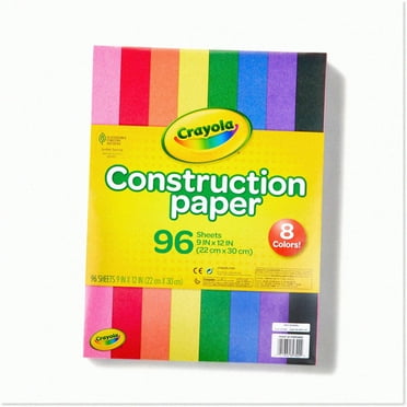 Eco-Friendly Rainbow Construction Paper - 96 Sheets for Creative Projects