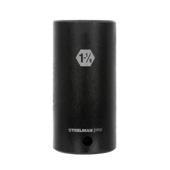 STEELMAN PRO 1/2-Inch Drive 1-1/8-Inch Deep 6-Point Impact Socket, 60514