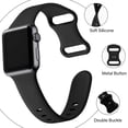 thumbnail image 2 of YuiYuKa Silicone Sport Band Compatible with Apple Watch Bands iWatch Band 49mm 45mm 44mm 42mm 41mm 40mm 38mm iWatch Sereis 9 8 7 SE 6 5 4 3 Ultra 2 for Women Men, Elastic Adjustable Apple Watch Bands, 2 of 7