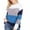Blue, variant on AOOCHASLIY 2023 Womens Sweater Women's Fashion Sleeves Round Neck Color Matching Loose Tops Blouse Knitted Sweater