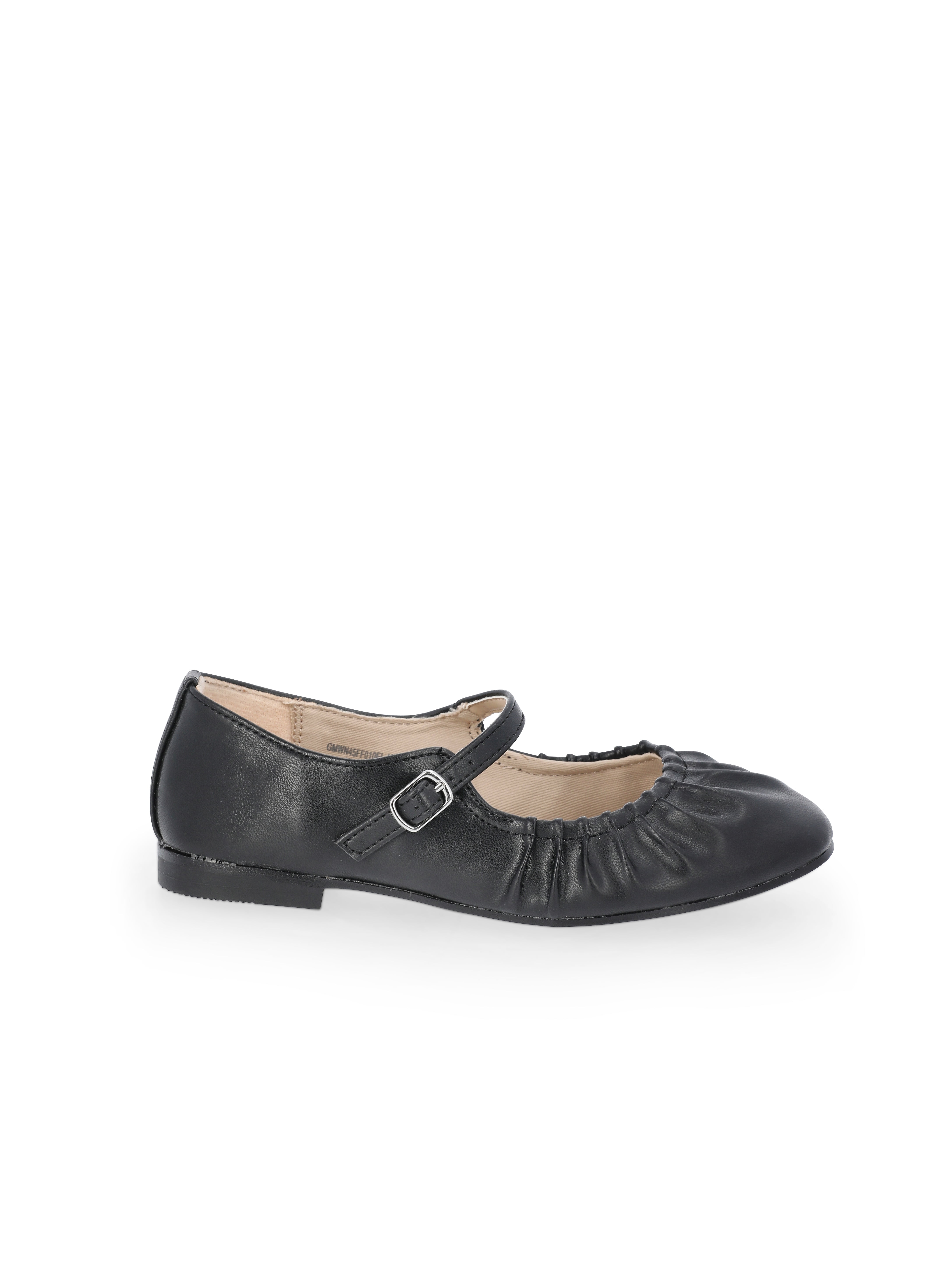 Wonder Nation Little Girls and Big Girls Scrunch Ballet Dress Shoes, Black