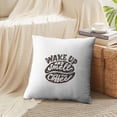 thumbnail image 4 of LALILO Throw Pillow Covers Lettering Coffee Quotes Wake And Smell Cushion Cover 18" x 18", 2 Pack, 4 of 6