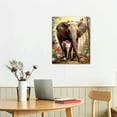 thumbnail image 2 of Nawypu  Animal Picture Wall Art Flower Elephant Lion Giraffe in Forest Wildlife Painting Artwork for Bedroom Home Living Room Decor Stretched and Framed Ready to Hang, 2 of 4