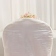 thumbnail image 4 of Balsa Circle White Crushed Crinkle Taffeta Stretchable Banquet Chair Cover Party Events Home, 4 of 8