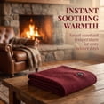 thumbnail image 2 of YAMB Heated Wearable Blanket Shawl, Portable USB Warm Heating Throw Wrap with Zipper, Soft Fleece Heating Cape for Home Office Outdoor Winter Use, Wine, 2 of 8