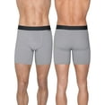thumbnail image 2 of Fruit of the Loom Men's Crafted Comfort Stretch Boxer Briefs, Regular Leg-Assorted, Small, 2 of 6