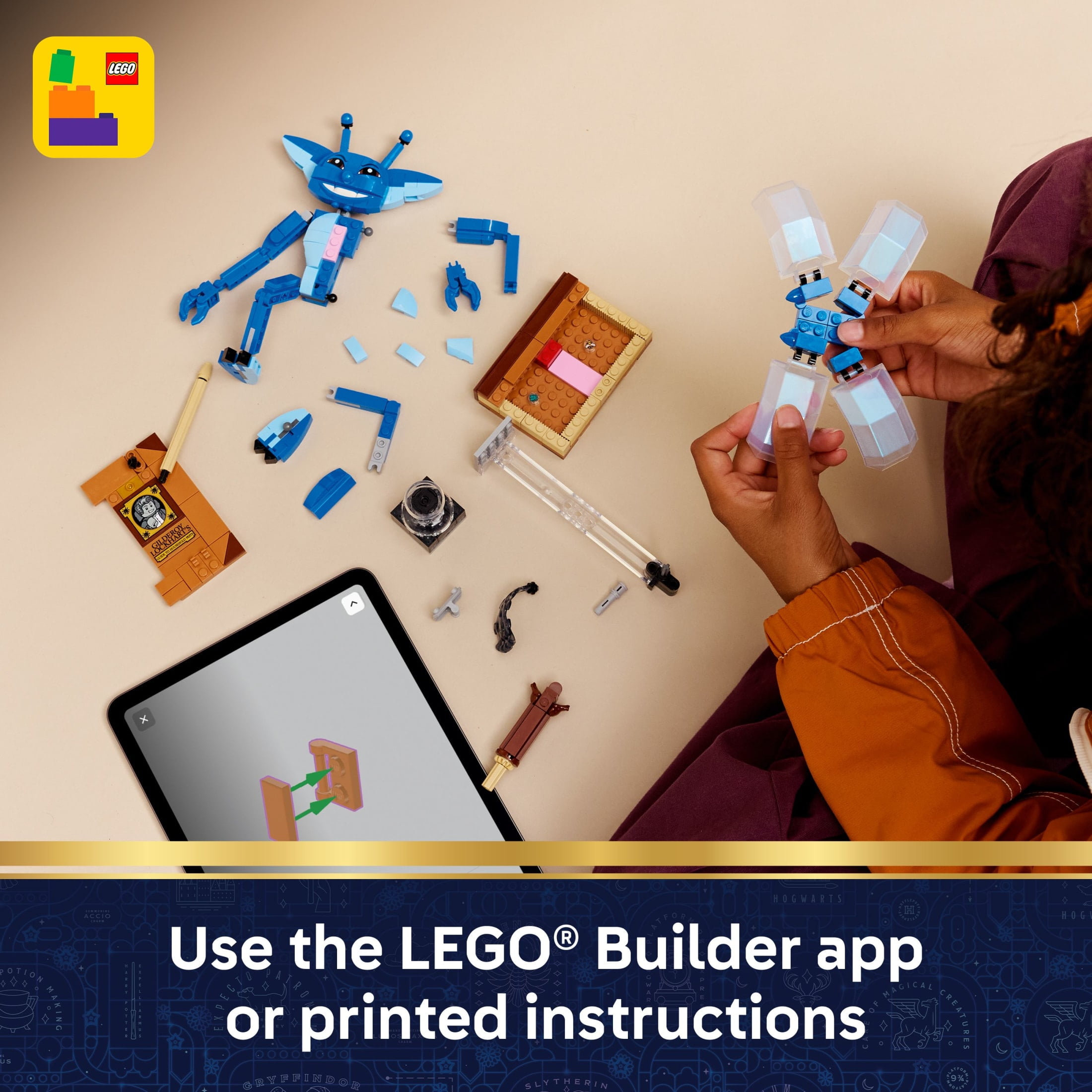 LEGO Harry Potter Cornish Pixie Building Toy for Girls & Boys - Book Shelf or Bedroom Decor for Fans - DIY Room Decoration for Kids, Ages 8+ - Gift Idea for Birthdays - 76461