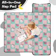 thumbnail image 4 of Unicorn and Heart Pink Pattern Teens Toddler Nap Mat with Pillow, Sleeping Mat Bag for Preschool Daycare 59"x22", 4 of 6
