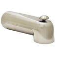 thumbnail image 6 of Westbrass 7" Reach Wall Mount Tub Spout with Diverter, Satin Nickel, 6 of 11