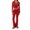 Red, variant on HOWPAY Women Sweater Set 2 Piece Solid Color Long Sleeve Knitted Hooded Sweater Top Wide Leg Pants Sweatsuits Casual Loose Fall Outfits Beige L