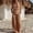 Khaki, variant on Women's Sleeveless Lapel Neck Two Piece Set, Casual Cowl Neck Vest Top and Wide Leg Pants Lounge Set, Summer Flowy Loose Fit Matching Outfits, Fashion Solid Color Jumpsuit Alternative Black L
