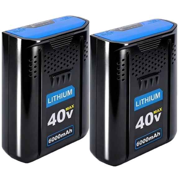 2 Pack 6.0Ah Lithium-ion Replacement for Kobalt 40V Battery Compatible with KPM1040A-03, KM-1640-06, KM 4040-06,Cordless Power Tool Battery