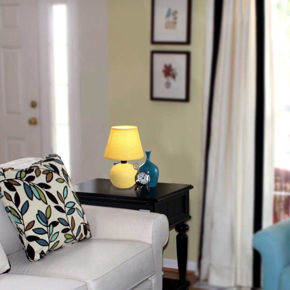 Simple Designs  Mini Ceramic Globe Table Lamp