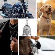 Guardian Bells for Motorcycle Rider Bikers,Motorcycle Bell Cross Key Chain,Punk Biker Style,Luck Angel Gremlin Keychains for Gifts (H19)