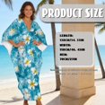 thumbnail image 7 of Xixirimido Blue Sea Starfish Floral Print Kaftan Dresses for Women Plus Size V-Neck Moo Moos Batwing Sleeve Caftan Beach Dress Bathing Suit Cover-Up Loungewear, 7 of 7