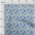 thumbnail image 2 of oneOone Cotton Flex Light Blue Fabric Floral Sewing Fabric By The Yard Printed Diy Clothing Sewing Supplies 40 Inch Wide, 2 of 5