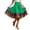Green, variant on Women's Mexican Rainbow Skirt, Elastic Waist Mini Skirt, 1PC, L-XXXXXXL