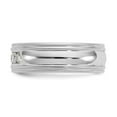 thumbnail image 3 of 14K White Gold Ring Band Men's Milgrain Diamond Lab Grown Round, Size 8, 3 of 7