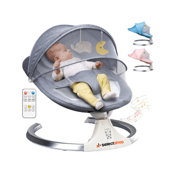 Mecedora Electrica Para Bebe Moises Cuna Mosquitero Columpio