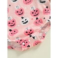 thumbnail image 7 of Suealasg Newborn Baby Girls Fall Halloween Outfit Clothes 3 6 12 18 24 Months Infant Girls Long Sleeve Pumpkin Print Romper Bodysuit, 7 of 7