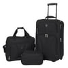 Open Box Travelers Club Bowman Expandable Luggage, Black, 3-Piece Set EVA-86303