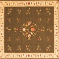 thumbnail image 1 of Ahgly Company Indoor Square Abstract Orange Contemporary Area Rugs, 7' Square, 1 of 1