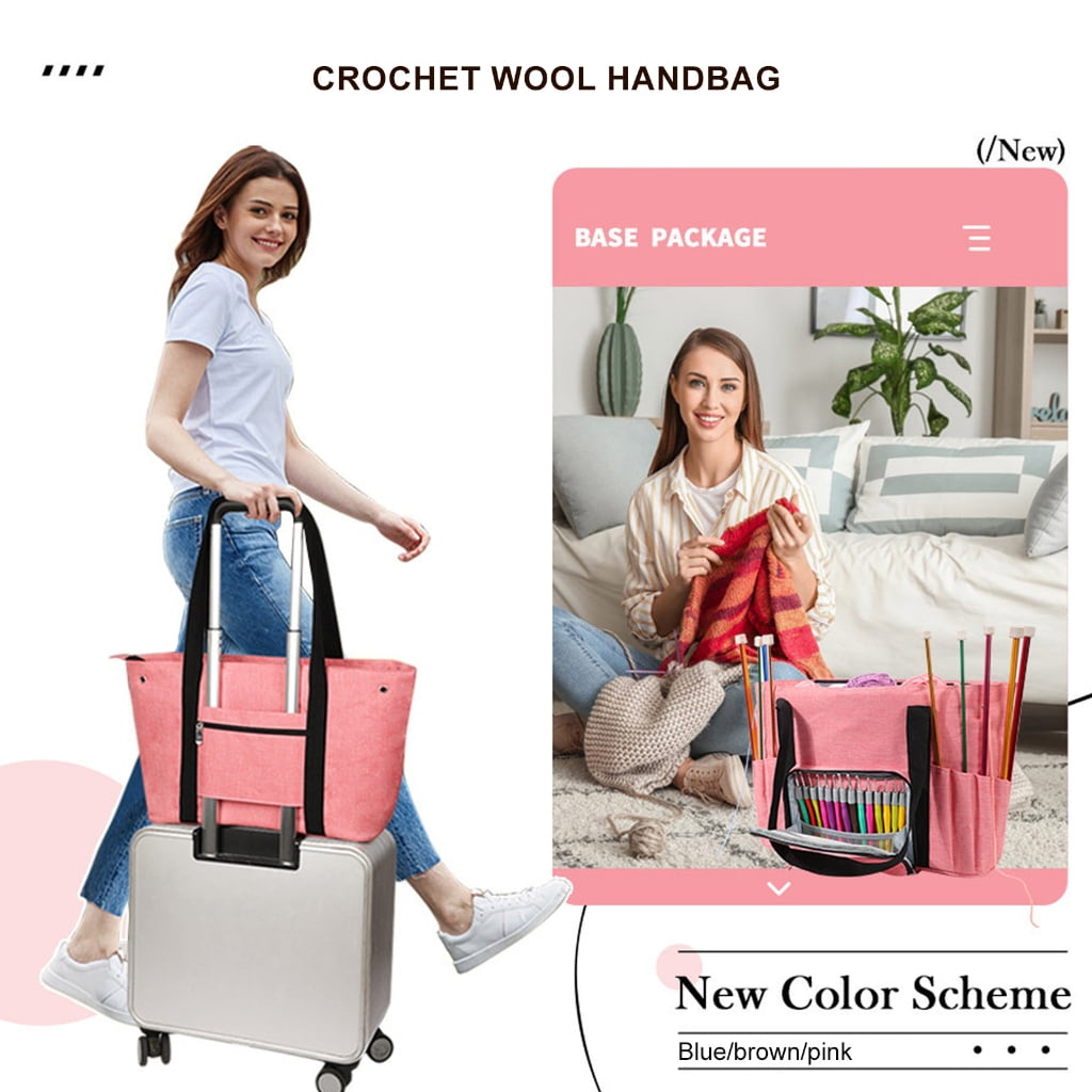 Yarn Bag Crochet Bag Yarn Storage Organizers Large Capacity Knitting Bag