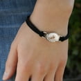 thumbnail image 3 of Golden Retriever Puppy Dog and Blanket Novelty Suede Leather Metal Bracelet, 3 of 4