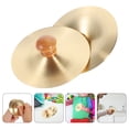 thumbnail image 1 of ELAYARD Golden Cymbals for Kids Use Compact 7 cm Percussion Instruments with Sturdy Build and Traditional Design, 1 of 8