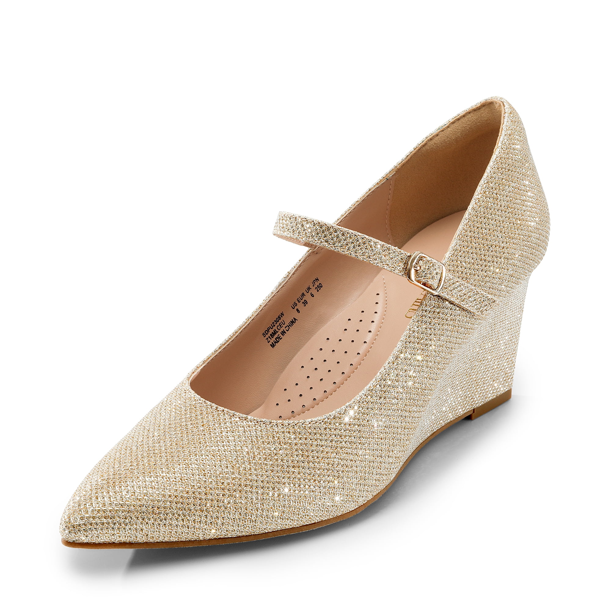 Dream Pairs Women's Wedges Closed Toe High Heels Dress Wedding Bride