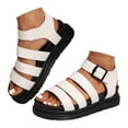 thumbnail image 3 of Mostsola Platform Sandals for Women Casual Peep Toe Slingback Flats Ankle Strap Gladiator Sandals, 3 of 8