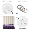 thumbnail image 5 of Purple Beige Ombre Waterproof Fabric Shower Curtain,Minimalist Ocean Waves Linen Waterproof Fabric Shower Curtain for Bathroom Curtains Bathtubs Hotel Shower Curtains with 12 Hooks Long 72x78in, 5 of 8