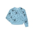 thumbnail image 3 of Stitch Girls Graphic Eyelash Glitter Sweater, Sizes 4-16, 3 of 5