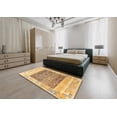 thumbnail image 5 of Ahgly Company Machine Washable Indoor Square Abstract Chocolate Brown Area Rugs, 8' Square, 5 of 7