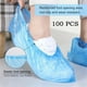thumbnail image 5 of Bewildely 100X Cubrezapatos desechables Extra grueso Resistente al agua Calzado de protección Antideslizante Botines de plástico Mujeres Suministros de limpieza para el hogar, 5 of 6