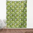 thumbnail image 3 of Ambesonne Sage Fabric by the Yard Upholstery, Nostalgia Vintage Foliage, 3 Yards, Green Black White, 3 of 4