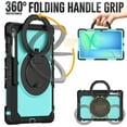 thumbnail image 3 of for Samsung Galaxy Tab S10 FE Plus Case 13.1 inch, 360 Rotating Shockproof Cover with Stand, Handle, Shoulder Strap (SM-X620/X6266), Sky Blue Panel, 3 of 7