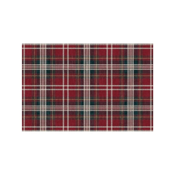 Panchenh Classic Plaid Pattern Entryway Rug Floor Mat For Indoor Home And High Traffic Areas