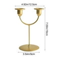 thumbnail image 3 of HomeDM Christmas Candelabra 2 Arm Candle Holders Xmas Candlestick Holder for Wedding Party Table Centerpiece Decor Metal Candle Holders Holiday Fireplace Dining Room Decoration Gold, 3 of 8