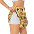 thumbnail image 3 of Lsque Funny Chicken Printed Women's Running Shorts with Liner Pockets,Elastic Quick Dry Workout Athletic Gym Yoga Shorts,Womens High Waist Shorts-XX-Large, 3 of 9