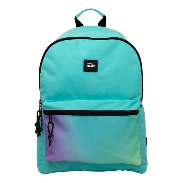 Mochila Urbana Y Escolar Unisex Milan Sunset Clásica 2 Cierres Gran Capacidad De 22 Litros Verde