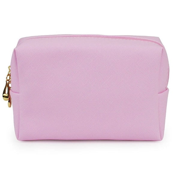 Bolsa de cosméticos para mujer, de poliuretano, portátil, cuadrada, impermeable, bonita bolsa de viaje para guardar artículos de aseo