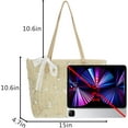 thumbnail image 2 of LHSHID Fashion Handbags Women Woven Straw Bag Summer Beach Tote Purse, 2 of 6
