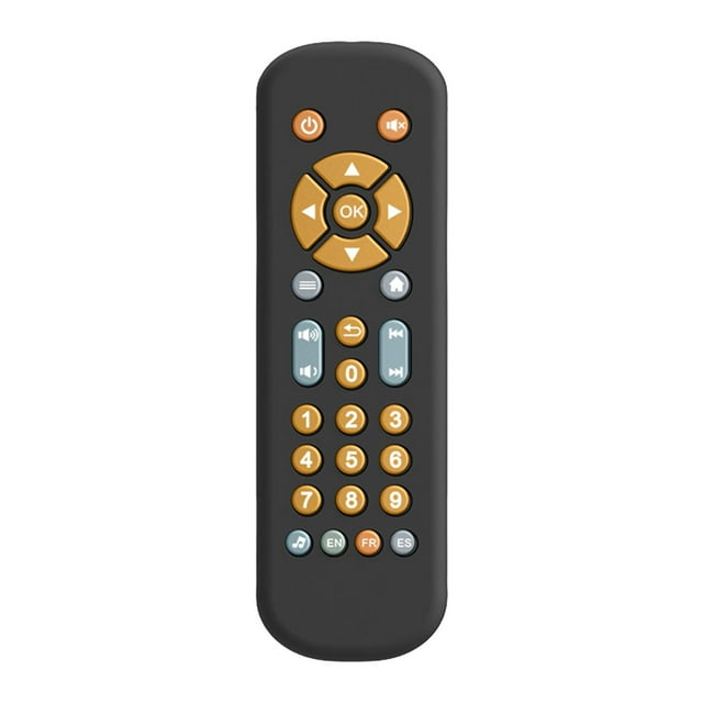 Juguetes para bebés y niños, juego de simulación de teléfono, juguete de aprendizaje, controlador de TV musical para Negro