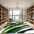 thumbnail image 2 of ODIKA 4' x 6' Machine Washable Non-Slip Area Rug, abstract striped High Traffic Rug, Green, 1274466, 2 of 7