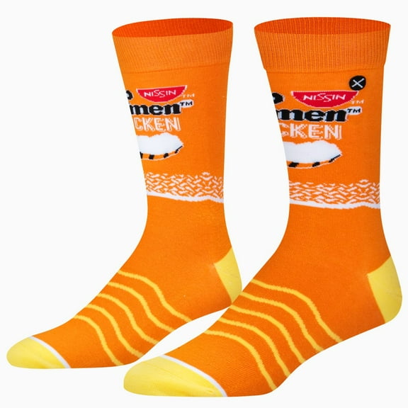 ODD SOX, Funny Crew Socks, Top Ramen Chicken, Adult Large 8-12
