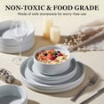 thumbnail image 7 of Onader 8-Piece Stoneware Dinnerware Set, High-Quality Handcrafted Plates and Bowls for Restaurant, Microwave & Dishwasher Safe - Light Gray, 7 of 7