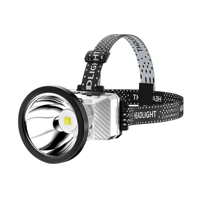 Virelaxpo Super Bright Rechargeable LED Headlamp with Type-C Fast Charging, Power Bank Function, Adjustable Angle for Outdoor and Work Use